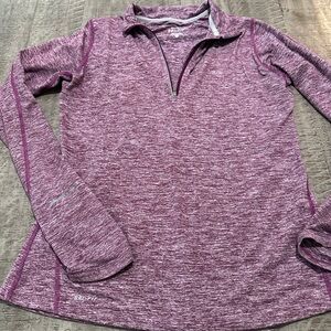 Nike Women's 1/2 Zip Purple Long Sleeve Running Top DRI-FIT